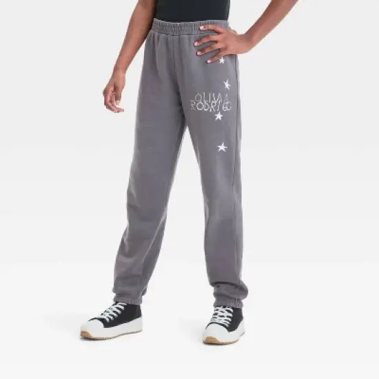 Girls' Olivia Rodrigo Fleece Jogger Pants - Gray image {4}