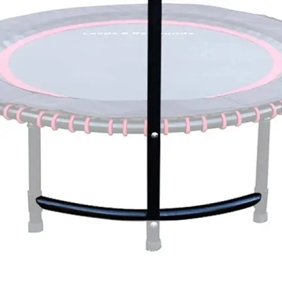 LEAPS & REBOUNDS 48" Adjustable Stability Bar Attachment with 48" Mini Fitness Trampoline and Home Gym Rebounder for Cardio Exercises, Green image {4}