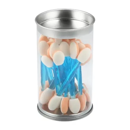 Unique Bargains Short Sponge Dual Sides Eye Shadow Makeup Brushes Applicator Blue 25 PCS image {5}