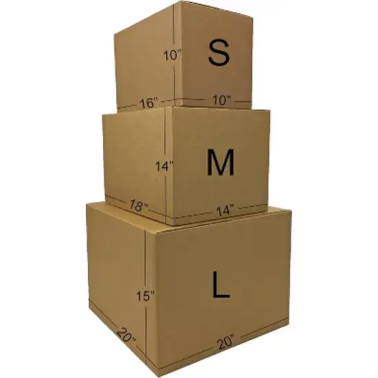 UBMOVE Moving Kit #5 42 Small/Medium/Large Boxes And Room Labels image {6}
