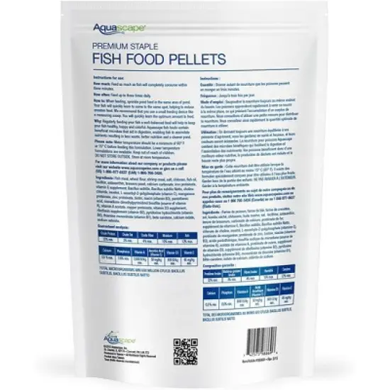 Aquascape Premium Staple Fish Food Pellets for Large Pond Fish, Large Pellet, 4.4 pounds image {1}