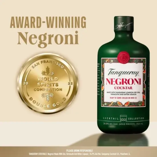 Tanqueray Ready To Drink Negroni Cocktail - 375ml Bottle image {1}
