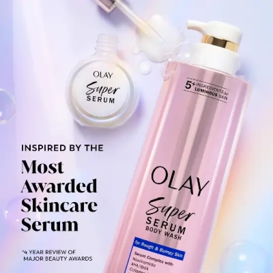 Olay Super Serum Body Wash for Rough and Bumpy Skin - 18.5 fl oz image {5}