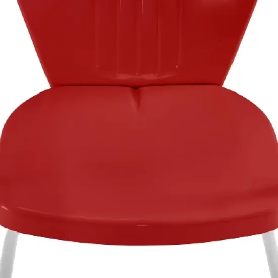 Griffith 3pc Outdoor Bistro Set with Table & 2 Chairs - Red - Crosley image {5}