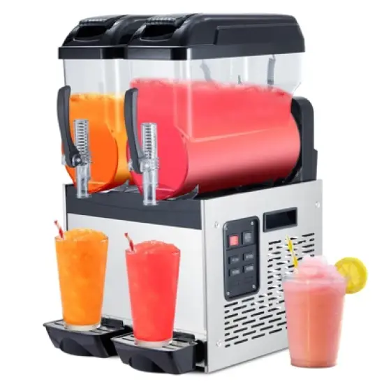Commercial Grade Dual-Tank Slushy Machine &ndash; 12L&times;2 Capacity, 700W High-Power Frozen Drink Maker with Quick Freeze & Auto-Clean image {7}