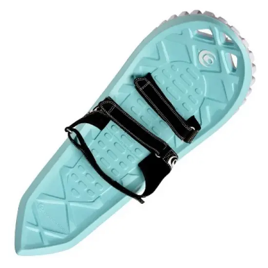 Crescent Moon Eva Flexible Lightweight Foam Recreational Running Snowshoes with Hook and Loop Binding for Adults, Fits Shoe Size 7W to 14M, Seafoam image {2}