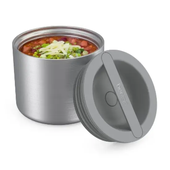 Bentgo Stainless Steel Insulated Food Container Aqua: Leakproof, Air Tight, Wide Mouth, Stain-Resistant, 2.4L image {3}