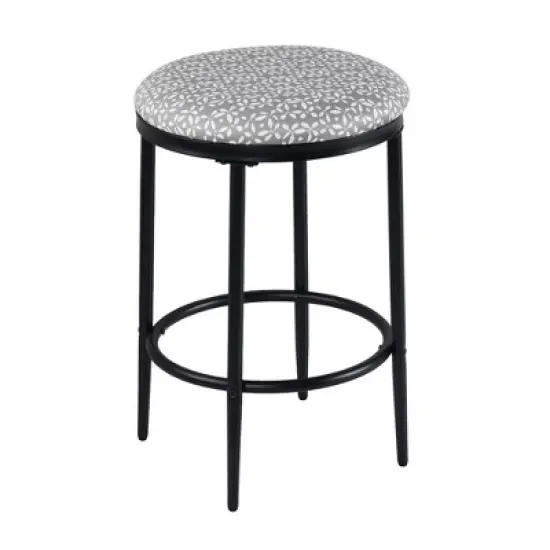 Upholstered Metal Barstool - HomePop image {15}