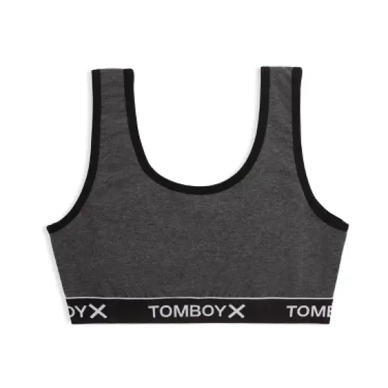 TomboyX Essentials Soft Bra, Cotton Scoop-Neck Wireless image {5}