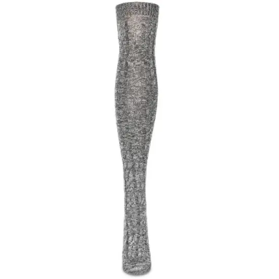 Memoi Braid Trails Cotton Blend Over The Knee Socks image {1}