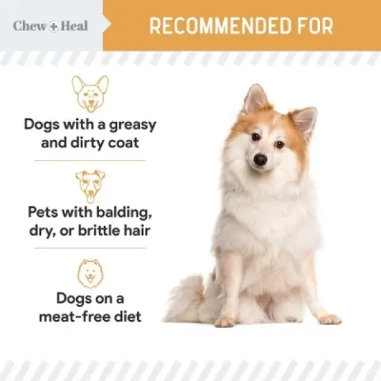 Chew + Heal Wild-Caught Alaskan Salmon Omega Soft Jerky Treats for Dogs, Natural Source of EPA & DHA, Promotes Healthy & Happy Fur - 12oz image {5}