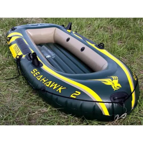 Intex Seahawk Inflatable Floating Boat Raft Set with Oars & Air Pump image {1}