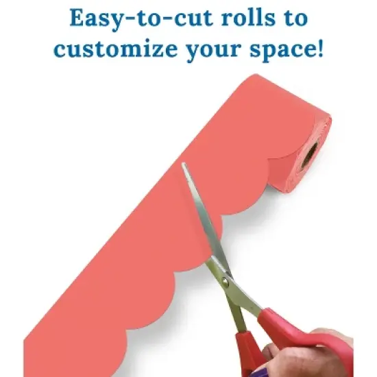 Carson Dellosa Education 65' Salmon Rolled Scalloped Bulletin Board Borders (1 roll) image {3}