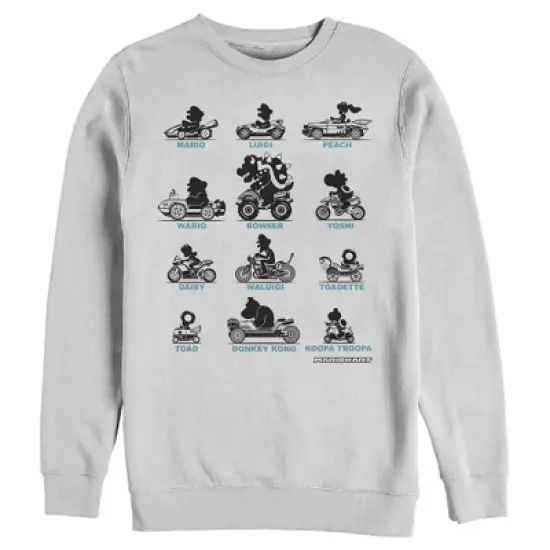 Men's Nintendo Mario Kart Silhouette Grid Sweatshirt image {2}
