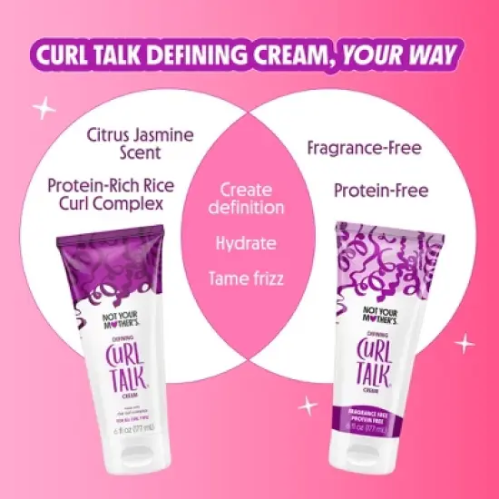 Not Your Mother's Curl Talk Fragrance Free Defining Cream Curl Enhancer - 6 fl oz image {6}