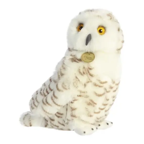 Aurora Large Snowy Owl Miyoni Adorable Stuffed Animal White 12" image {4}