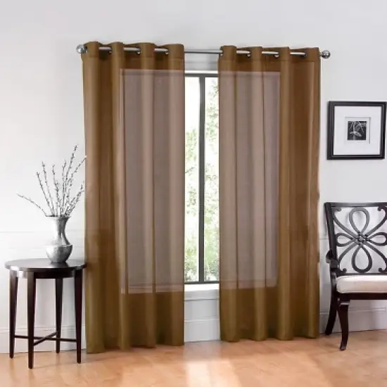GoodGram Ultra Luxurious Elegant Sheer Grommet Single Curtain Panel image {15}