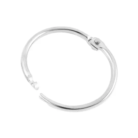 Unique Bargains Book Office Metal Loose Leaf Binder Hinge Snap Ring 1" Inner Dia 12 Pcs image {3}