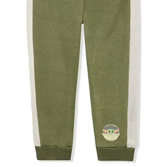 Star Wars Boy's 2-Pack Baby Yoda Curious Child Graphic Pullover Sweatshirt and Taped Jogger Pants Set for Infant image {1}