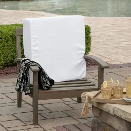 24" x 24" ProFoam Outdoor Deep Seat Bottom Cushion - Ashland Jacobean Black - Arden Selections image {5}