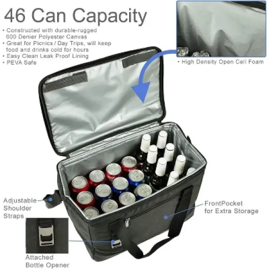 NCAA Washington State Cougars Folding Soft Sided Cooler - 40 cans image {2}