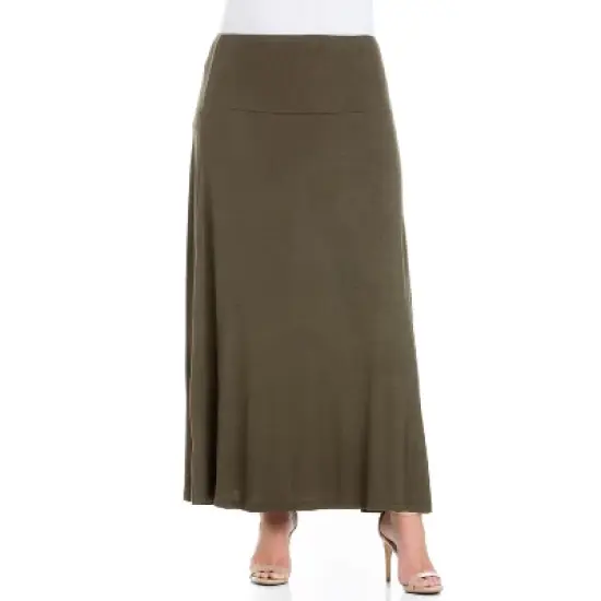 24seven Comfort Apparel Women's Plus Women's Maxi Skirt image {8}