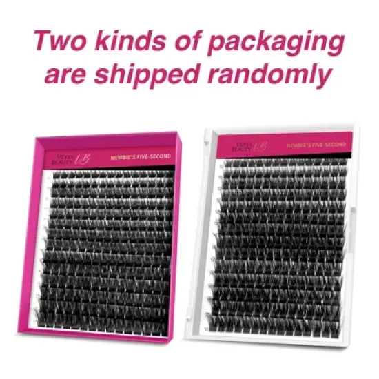 VEYESBEAUTY VBXtreme  Lash Clusters Fluffy Individual Lash Extensions 3D Layered Volume Eyelashes Thin & Invisible Faux Mink Lash Mixed Length 10-18mm image {1}