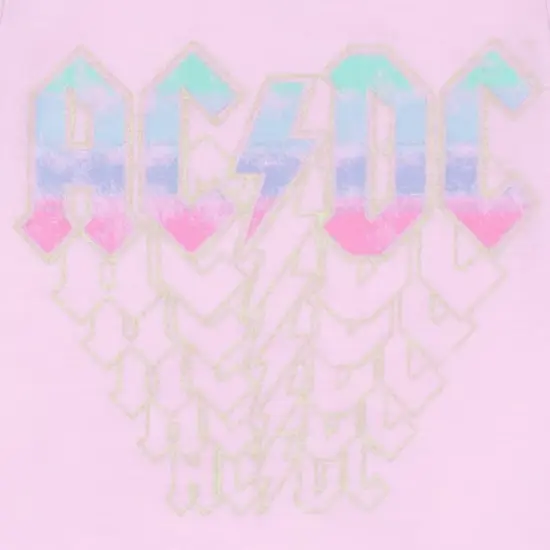 AC/DC Girls T-Shirt and French Terry Shorts Outfit Set Toddler  image {4}