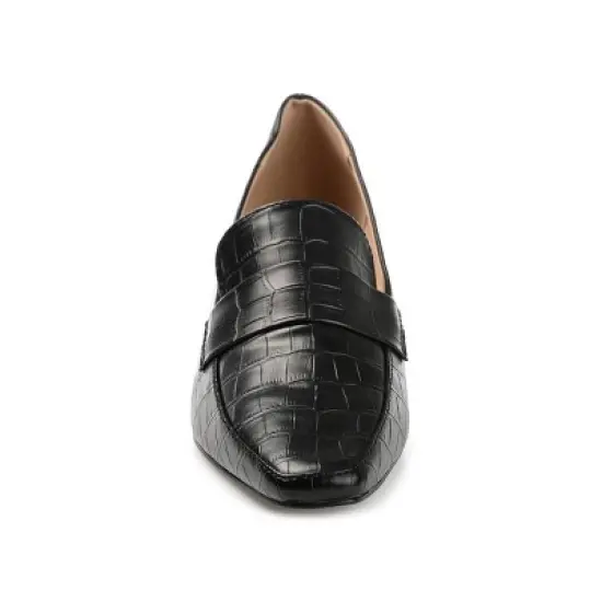 Journee Collection Womens Celina Kitten Heel Loafer Square Toe Pumps image {5}