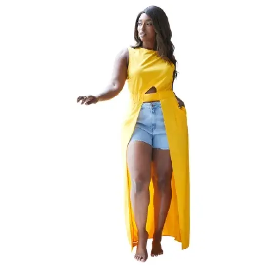 Rebdolls Women's Sybil Maxi Keyhole Top W. Pockets image {4}