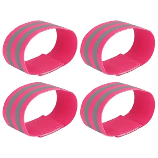 Unique Bargains Elastic High Visibility Night Cycling Bracelet Reflective Armbands 4 Pcs image {8}