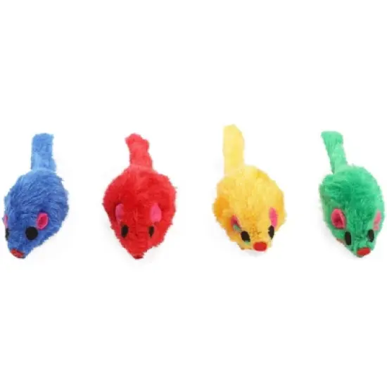 Okuna Outpost 60 Pack Mice Toys for Cat, Colorful Mouse Rattles for Pets, 4 Colors (2 x 0.7 in) image {3}