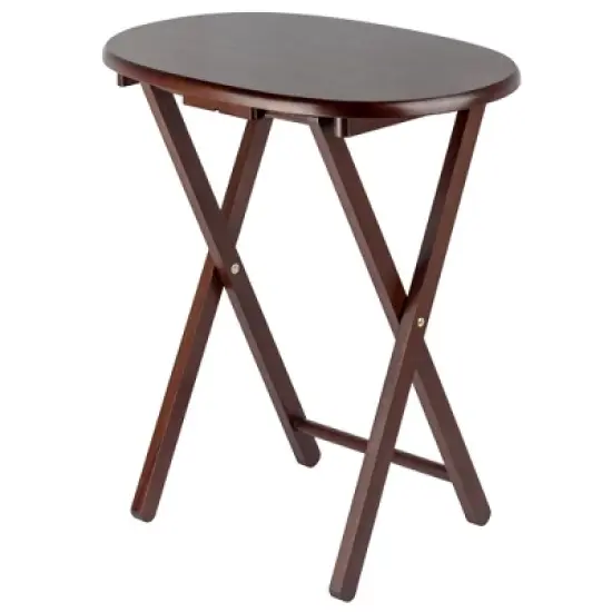 5pc Nathan Snack Table Set In Cappuccino Brown - Winsome image {8}