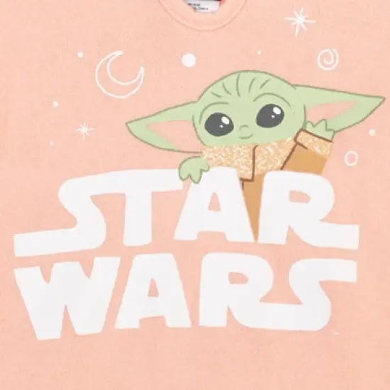 Star Wars Star Wars The Mandalorian The Child Baby Girls Fleece Pants Bodysuit and Pullover Hoodie 3 Piece Outfit Set Newborn to Infant  image {4}