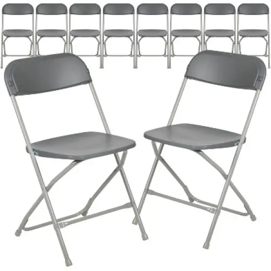 Flash Furniture Hercules&trade; Series Plastic Folding Chair - 10 Pack 650LB Weight Capacity image {18}