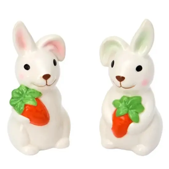 The Lakeside Collection Whimsical Spring Teal Bunny Easter Tabletop Collection - Salt and Pepper Shaker Set image {1}