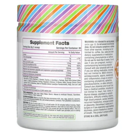 Top Secret Nutrition Her Cardio Igniter,  Professional Grade Performance Enhancer, Pineapple Mango, 6.35 oz (180 g) image {2}