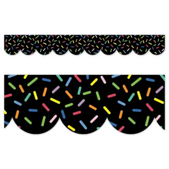 Creative Teaching Press&reg; Core Decor Sprinkles on Black EZ Border, Bulletin Board Border, 48 Feet Per Pack, 3 Packs image {1}