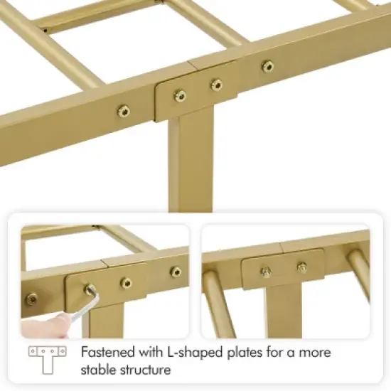 Yaheetech Vintage Metal Bed Frame with Headboard image {4}