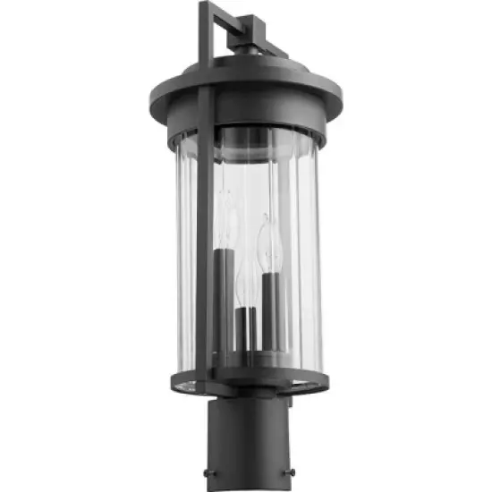 Quorum Lighting Dimas 3-Light 8.5 Noir Aluminum Outdoor Wall Sconce image {1}