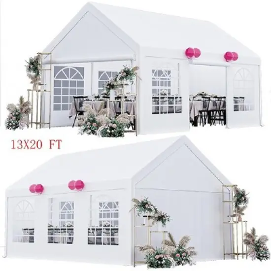 arty Tent Heavy Duty Wedding Canopy W/ Removable Sidewall & Storage Bag image {6}