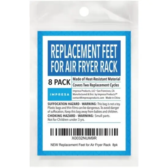 Impresa Silicone Air Fryer Rubber Bumpers - 8 Pack - Protective Feet for Vortex, Cosori, and More image {6}