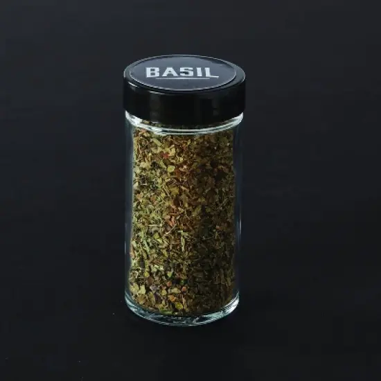 Kamenstein 20pc Jar Stainless Steel Spice Rack: Revolving Seasoning Organizer, Black & Silver Kitchen Storage image {3}