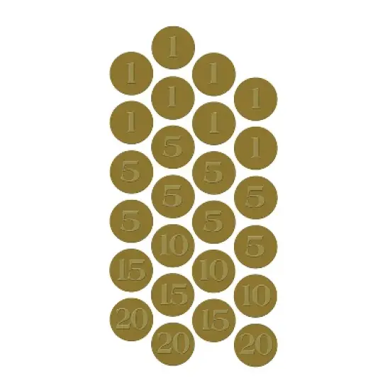 Great Papers! Number Foil seals Gold 50/Pack (2015114PK2) image {2}