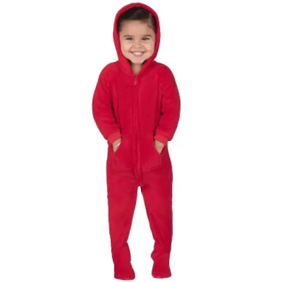 Footed Pajamas - Heatwave Infant Hoodie Chenille Onesie image {3}