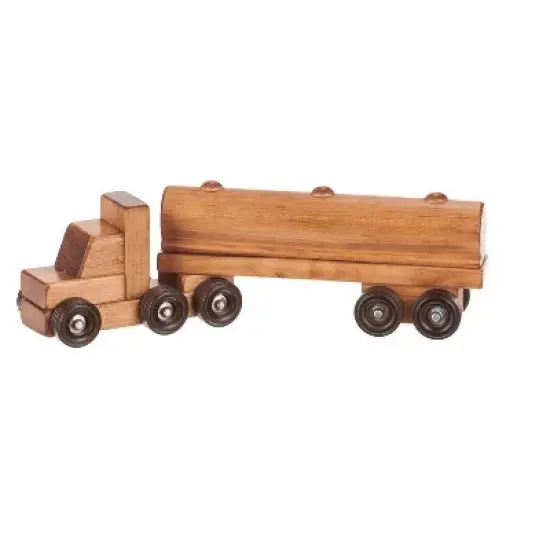 Remley Kids Wooden Toy Tank Truck image {1}