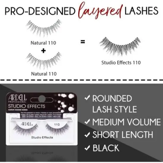 Ardell Professional Studio Effects Custom Layered Lashes - 233 #66483 - (Pack of 3) image {2}