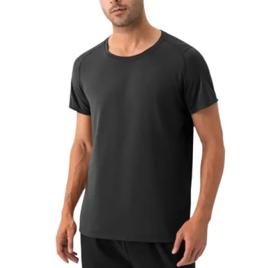Anna-Kaci Active Men's Short Sleeve Performance T-Shirt with Breathable Mesh Fabric and Relaxed Athletic Fit image {6}