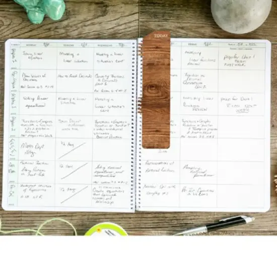 Elan Publishing Company W101FT - 22 Fashion Teacher Planner Set - WOODGRAIN image {1}