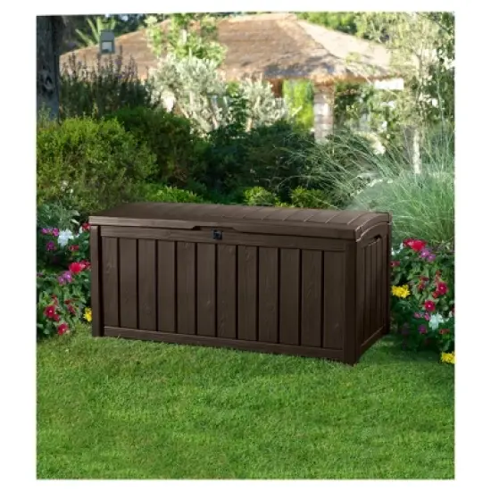 Glenwood 101 Gallon Outdoor Storage Box - Brown - Keter image {1}